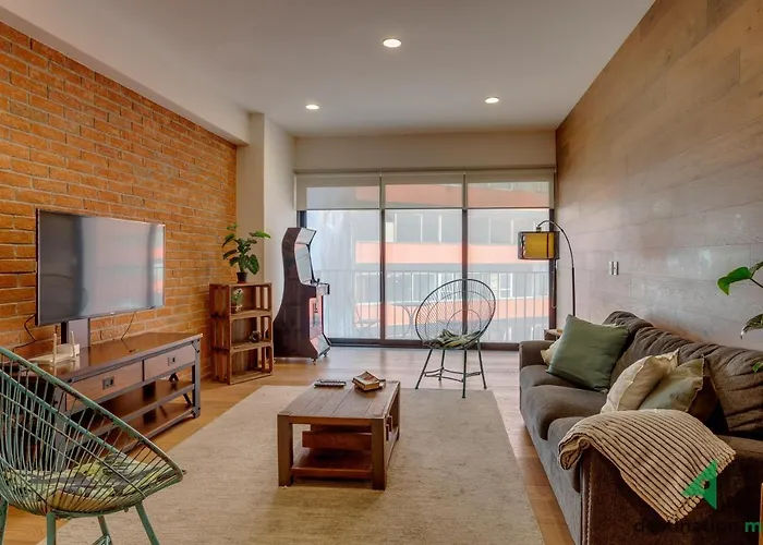 Apartment Private Balcony Infinity Pool & Rooftop In La Roma - Queretaro *