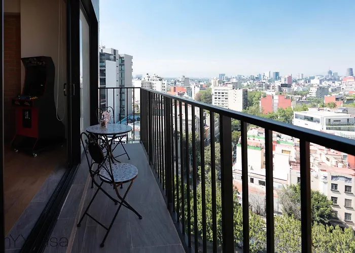 Apartamento Private Balcony Infinity Pool & Rooftop In La Roma - Queretaro *
